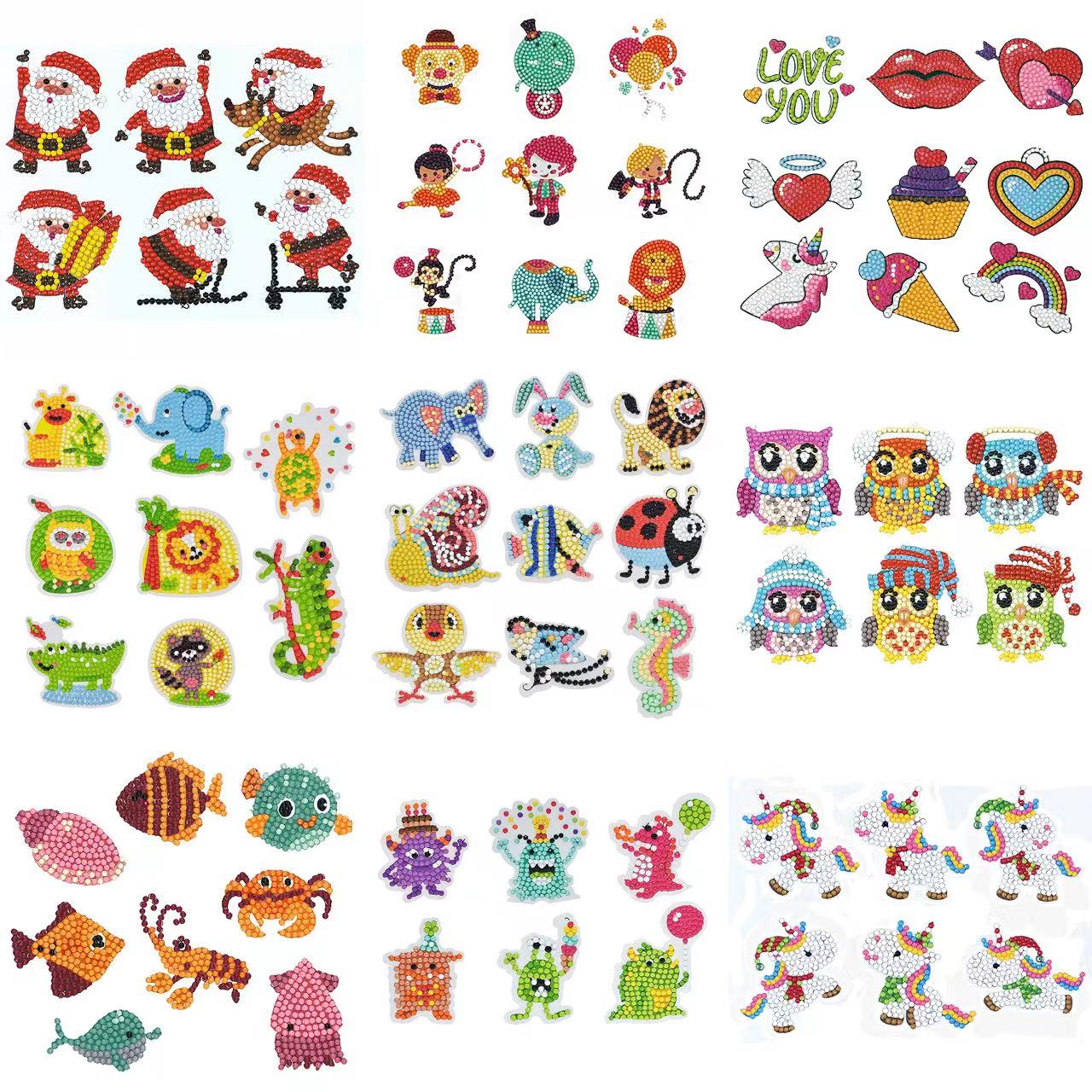 Resin Art Sticker - Diamentowe naklejki malarskie 5D DIY Cartoon