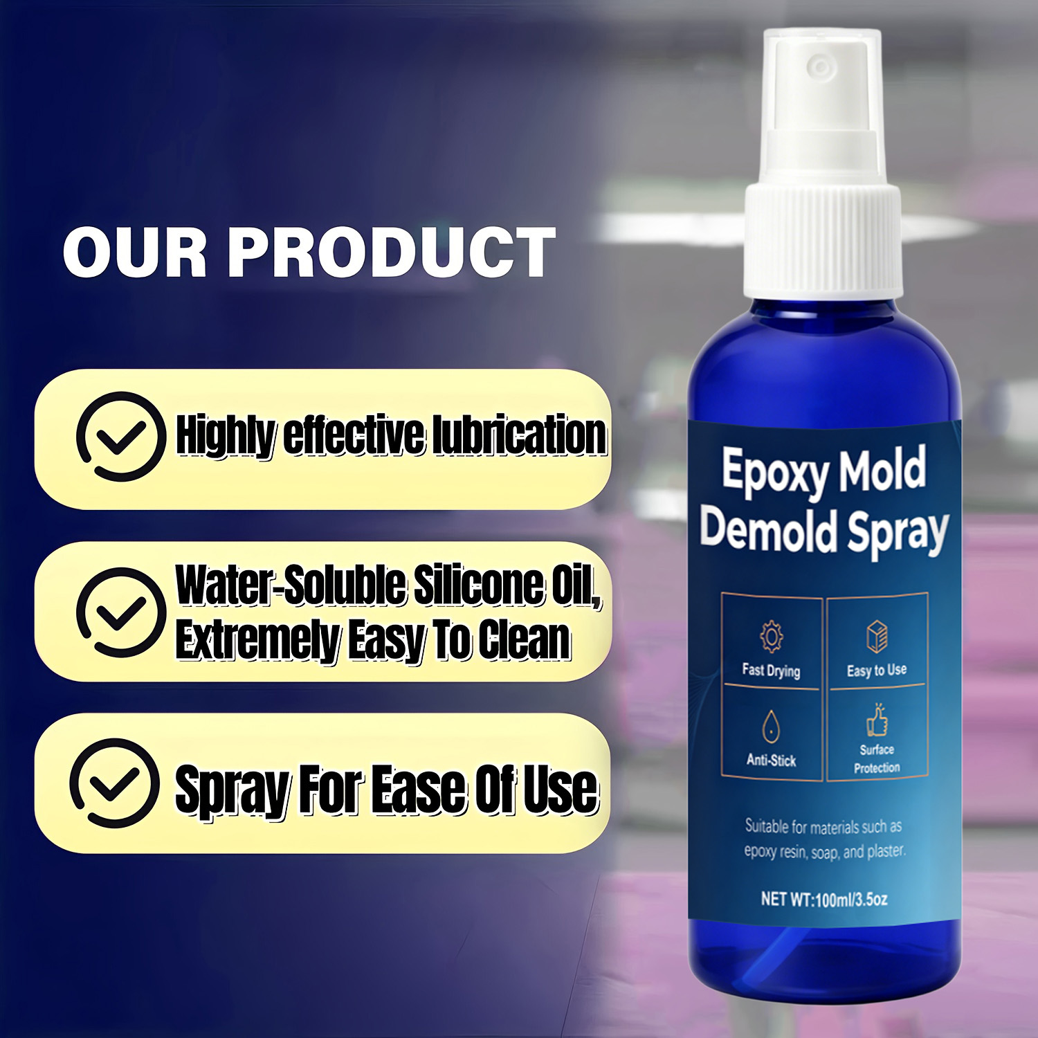 Release Spray Silicone - Spray do wyjmowania form silikonowych, profesjonalny