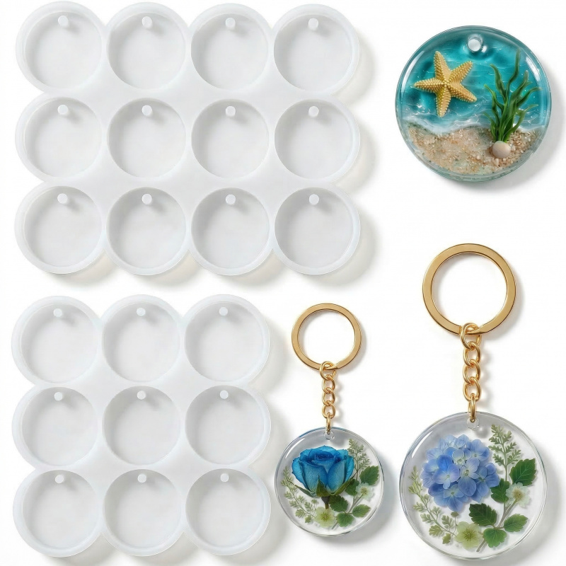 Resin Art Kit For Beginners - 2 formy do breloczków z żywicy,