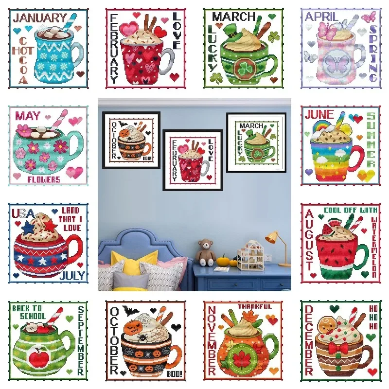 Resin Art Kit For Beginners - Miesiące Deser Cup 5D Diamond Painting