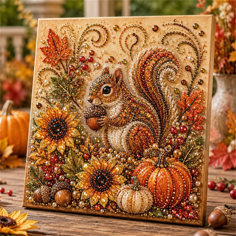 Resin Art Kit For Beginners - Jesienny Zestaw do Malowania Diamentami z