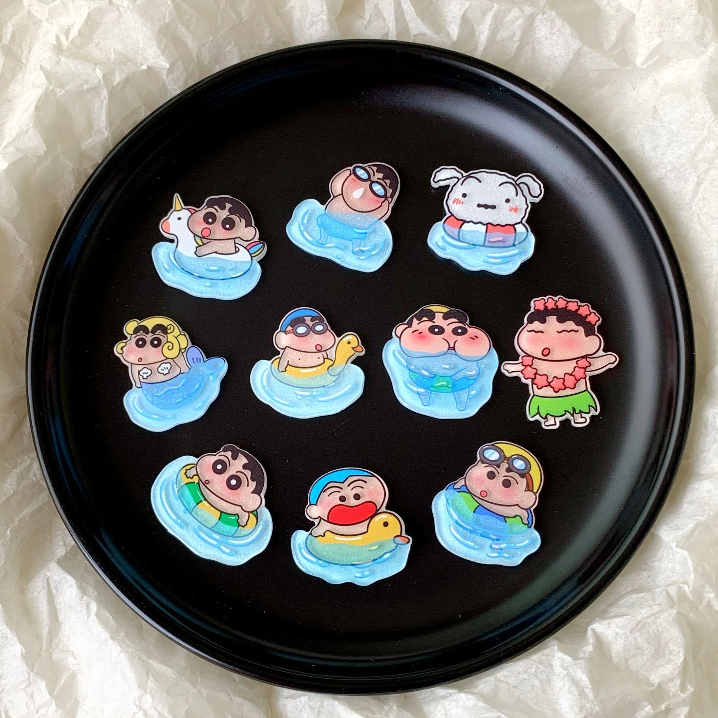 Resin Art Sticker - Akcesoria z żywicy Crayon Shin-chan, kubek