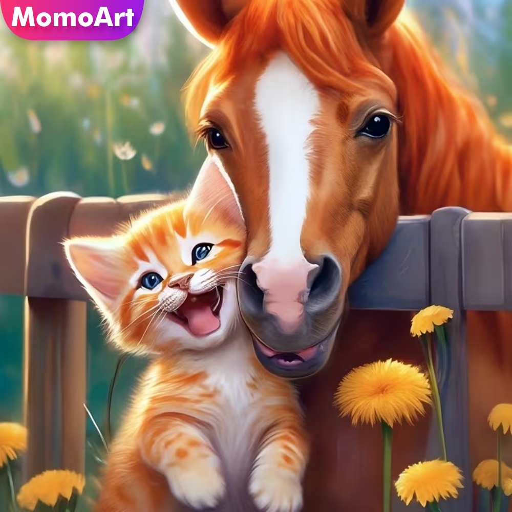 Resin Art Kit For Beginners - Momoart DIY Diamentowa Mozaika Koń Zestawy