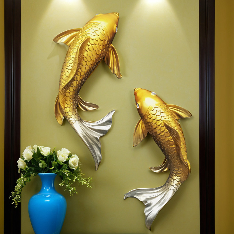 Resin Art Sticker - Szczęśliwy Karp Koi 3D Dekoracja Ścienna,