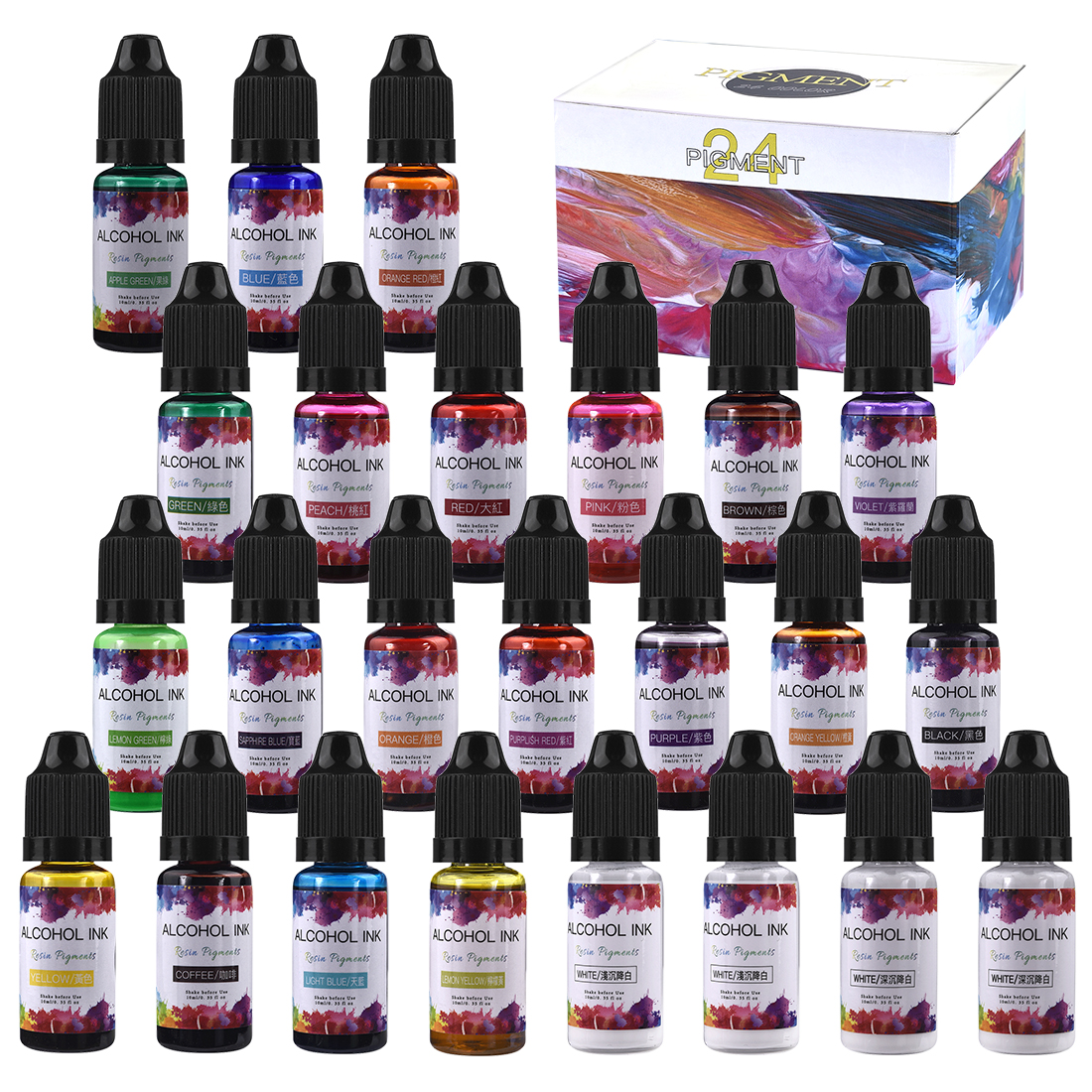 Resin Pigment Alcohol Ink - 10ML artystyczny zestaw pigmentowy z żywicy