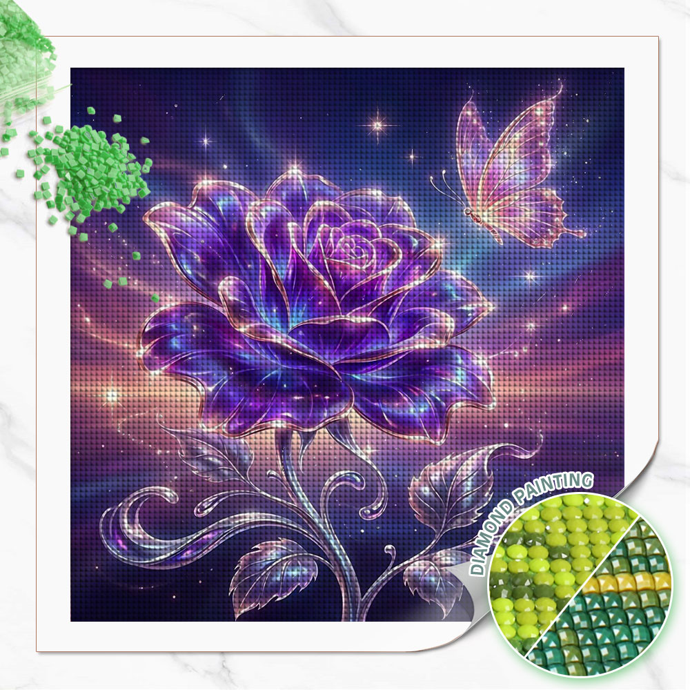 Resin Art Of Rose - Huacan Pełny Kwadratowy/Okrągły Obraz Diamentowy Róża
