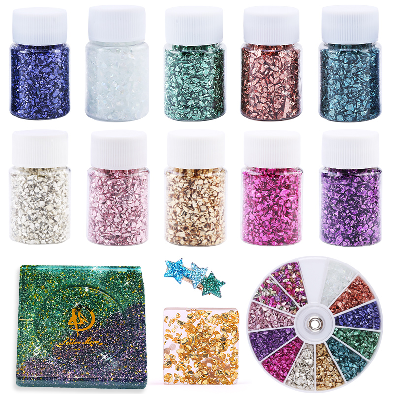 Uv Resin Clear Hard - Żywica epoksydowa Kolorowy metaliczny piaskowiec Nail