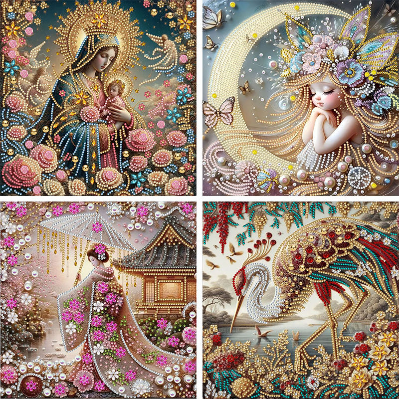 Resin Art Kit For Beginners - GATYZTORY Anioł Specjalny Kształt Diamentowa Mozaika