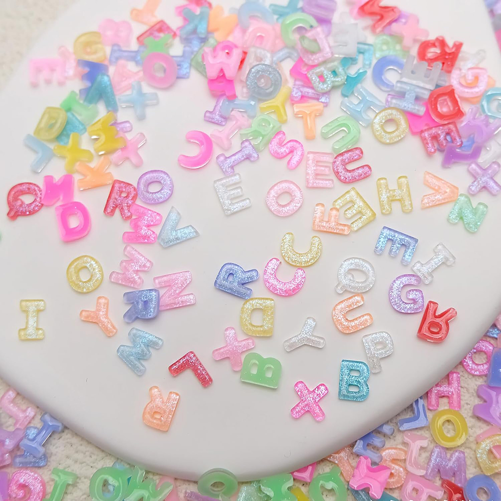 Resin Art Name - 100 szt. Mieszane Litery Ozdoby do
