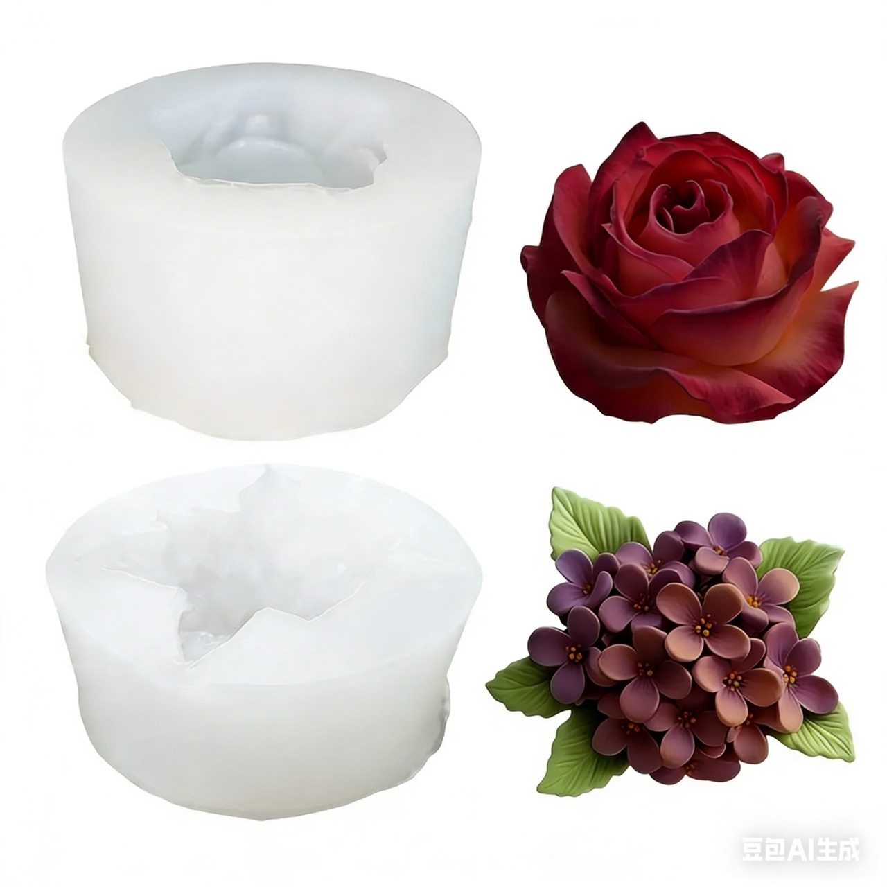 Resin Art Design For Wedding - 2 sztuki silikonowych form 3D w