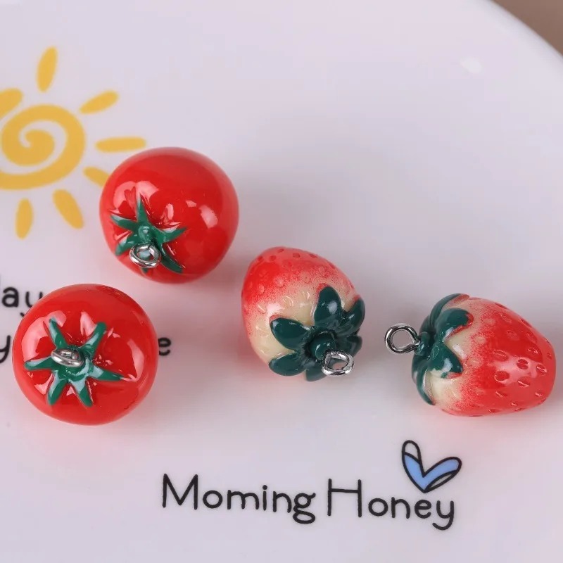 Resin Art Diy - 10 sztuk Realistyczne 3D Truskawki Pomidory