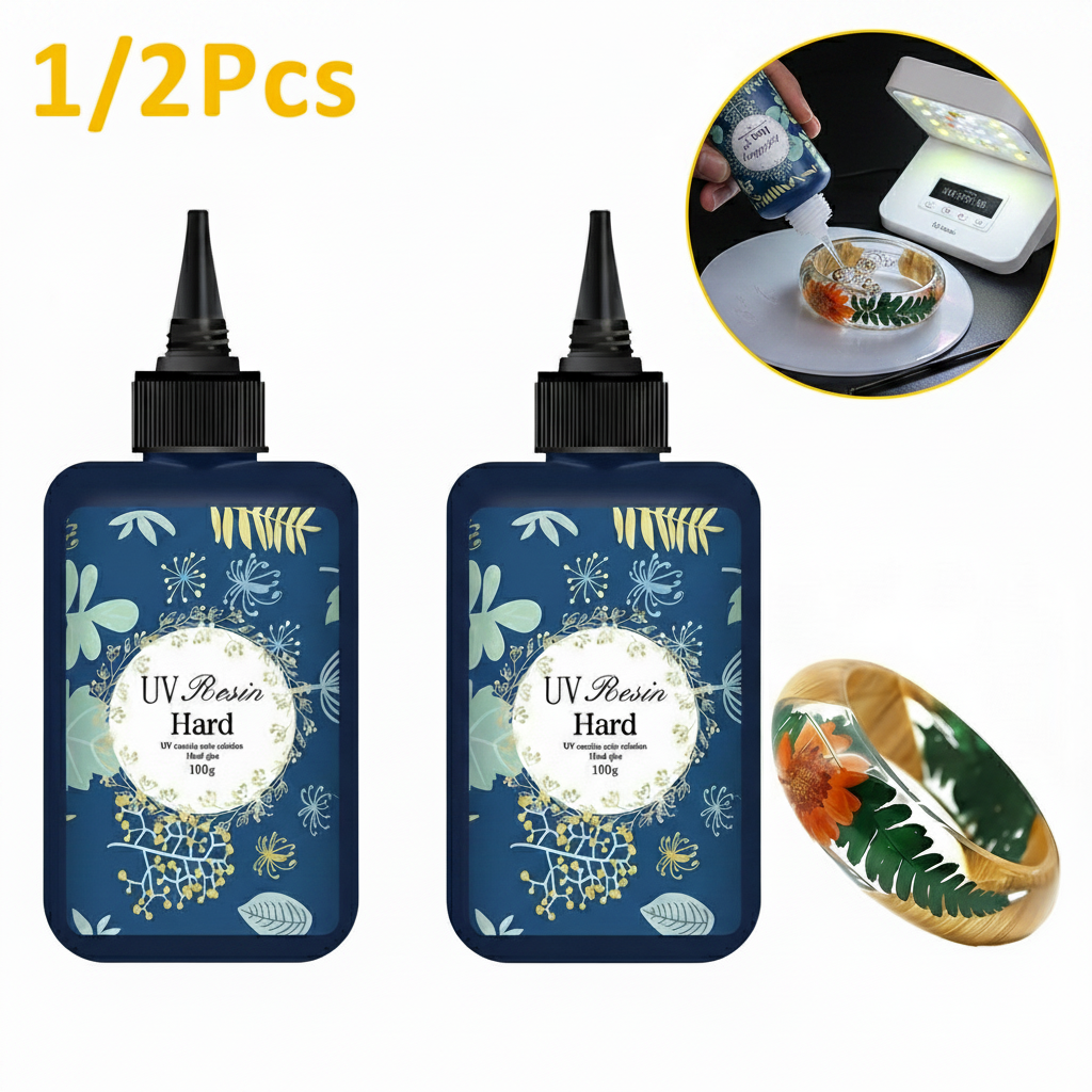 Uv Resin Clear Hard - 1/2 szt. Kryształowo przezroczysta, twarda żywica