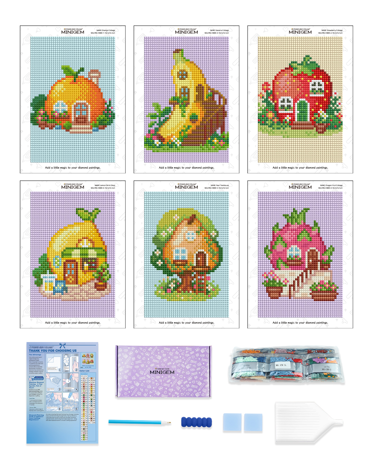 Resin Art Kit For Beginners - Zestaw do malowania diamentami Forever Young