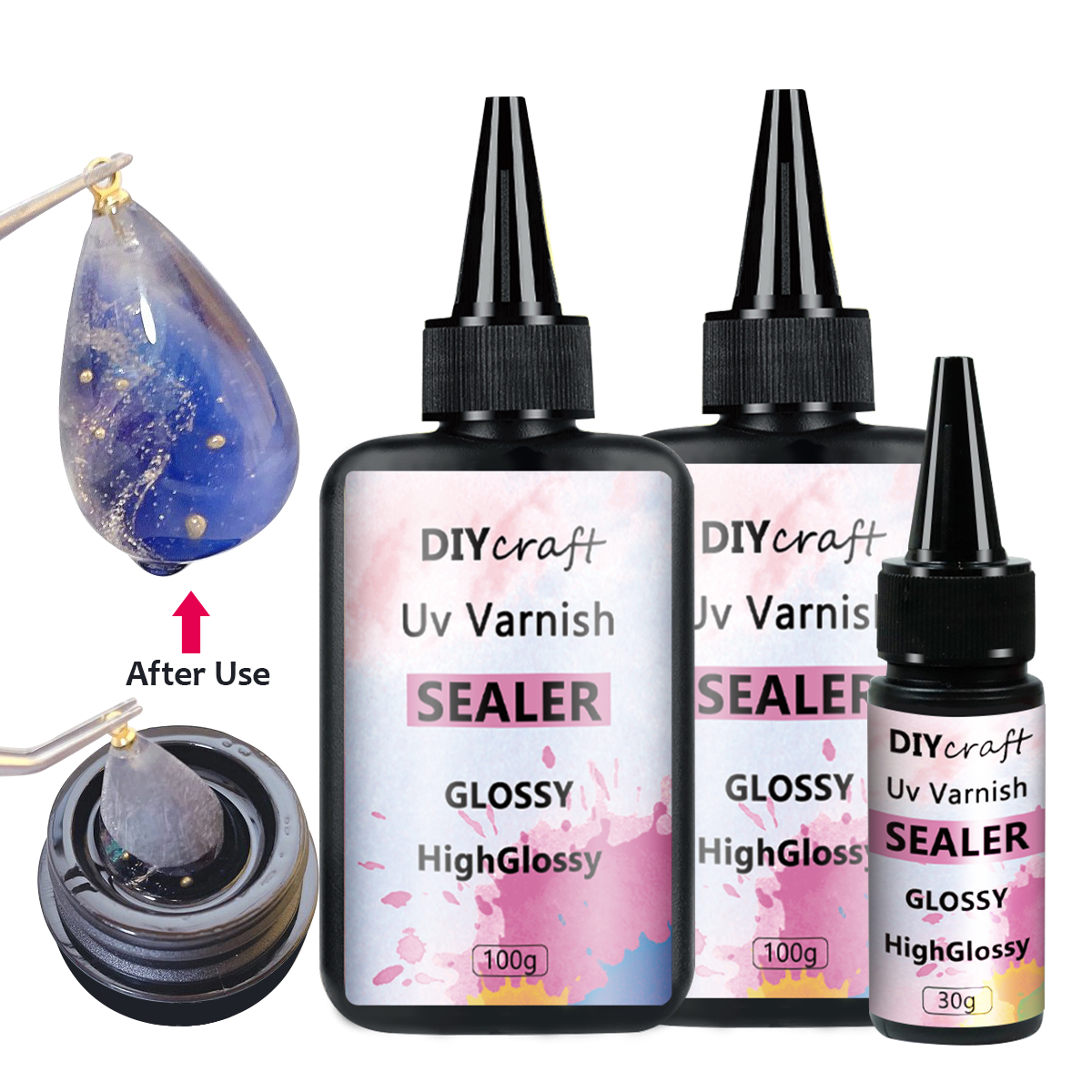 Resin Art Acrylic - Błyszczący akrylowy lakier artystyczny 100g, przezroczysty