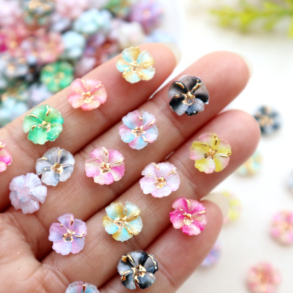 Resin Art Diy - 30 szt. Mini żywiczne kwiatki kaboszony