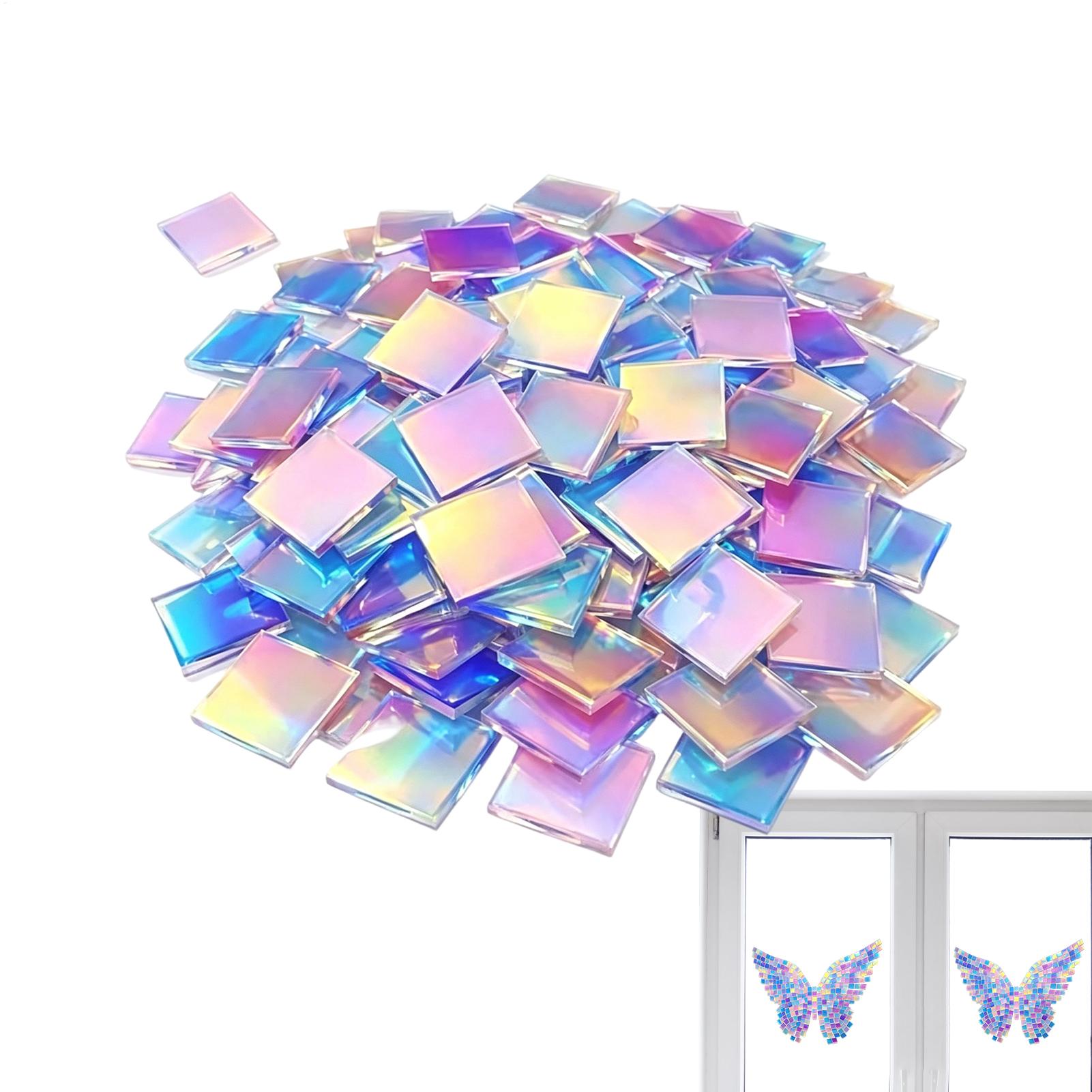 Resin Art Acrylic - Holograficzne kwadraty akrylowe 100 sztuk, kolorowe,