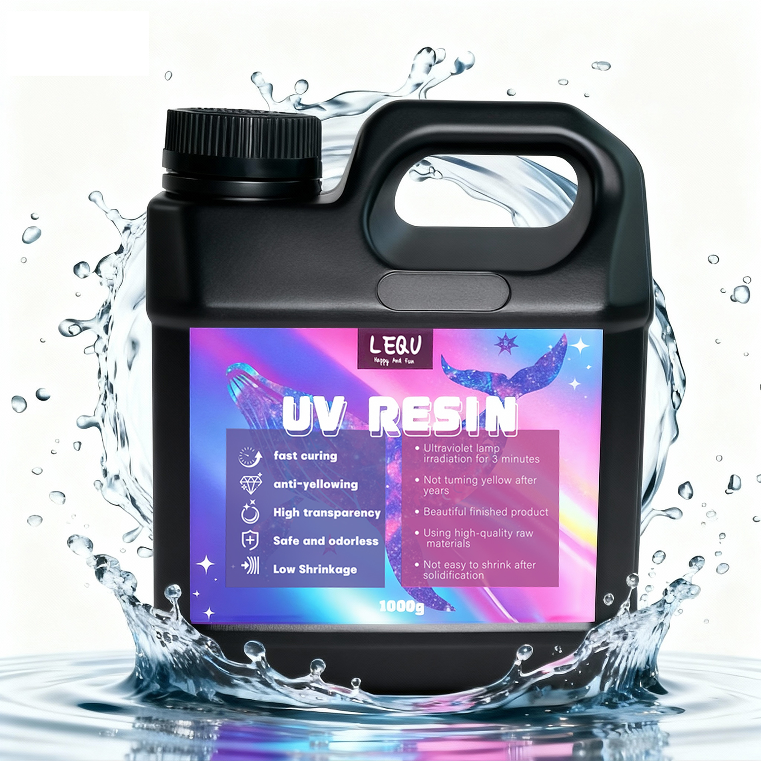 Uv Resin Clear Hard - 1000g Żywica UV Kryształowo Przezroczysta Twarda