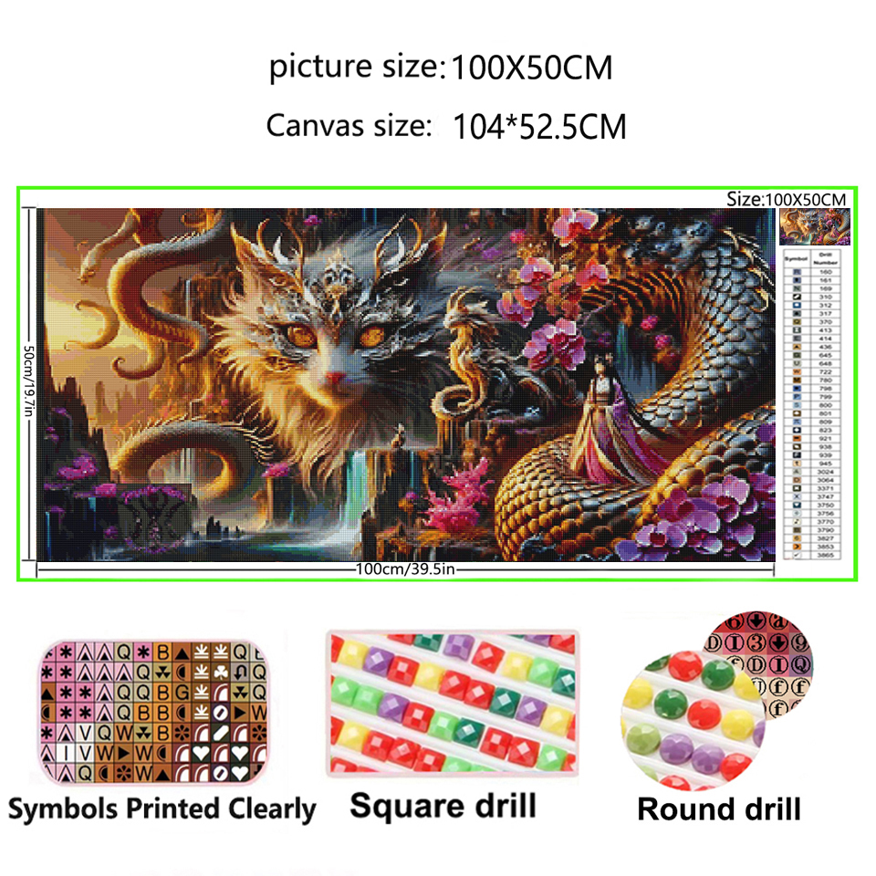 Diy diamentowa sztuka kot smok – Resin Art Images recenzja i cena