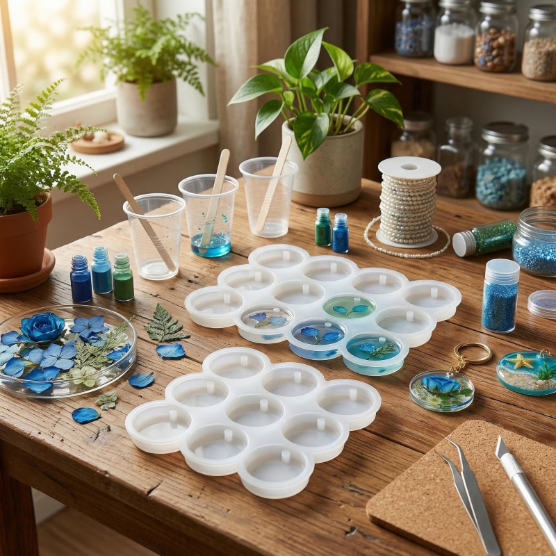 2 formy do breloczków z żywicy – Resin Art Kit For Beginners recenzja i cena