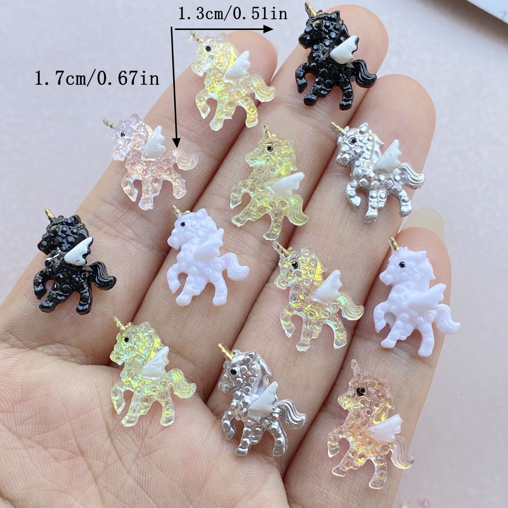 10Pcs Cute Mini Cartoon Unicor – Resin Art Design For Wedding recenzja i cena