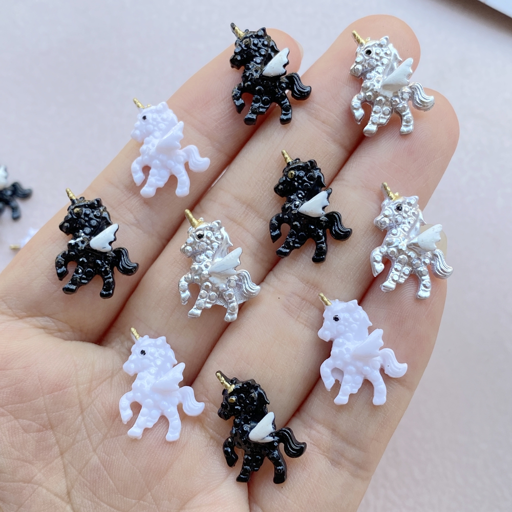 10Pcs Cute Mini Cartoon Unicor – Resin Art Design For Wedding recenzja i cena