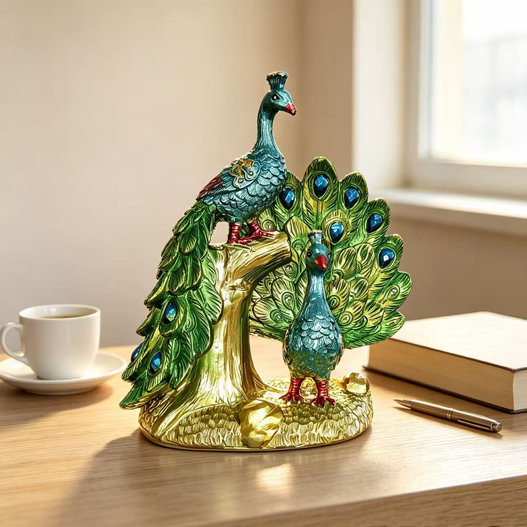 Luksusowa rzeźba pawia z żywic – Resin Art Gift For Anniversary recenzja i cena