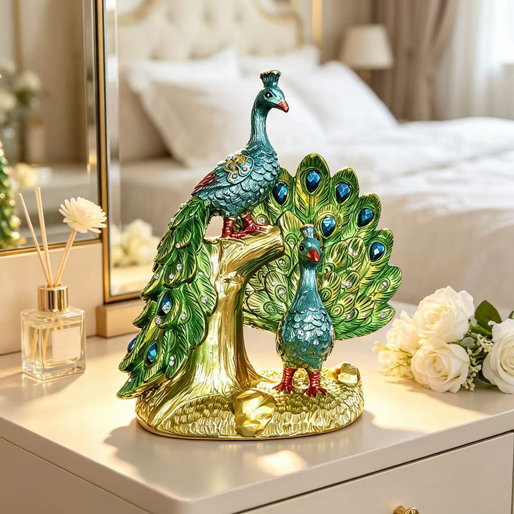 Luksusowa rzeźba pawia z żywic – Resin Art Gift For Anniversary recenzja i cena
