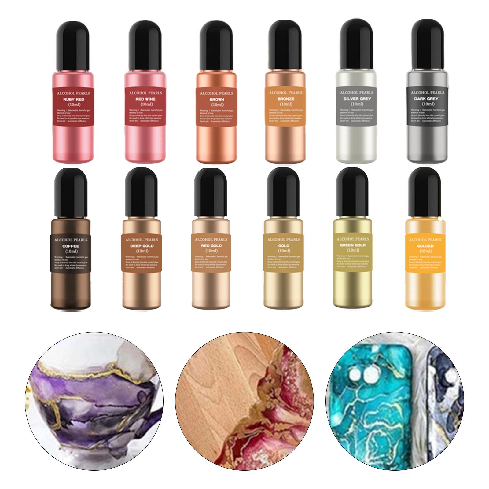 12 Butelki Metalicznych Tuszy  – Resin Pigment Alcohol Ink recenzja i cena
