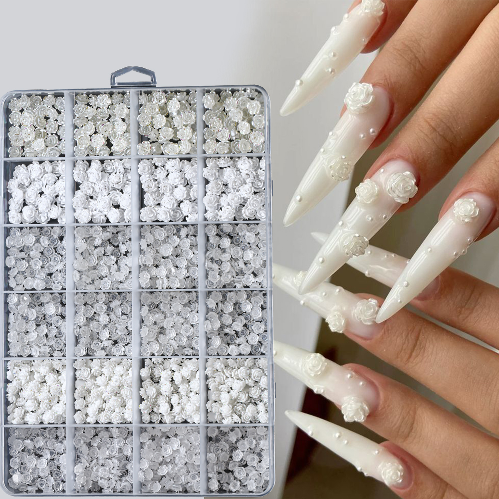 24 Sztuki Ozdób do Paznokci 3D – Resin Art Design For Wedding recenzja i cena