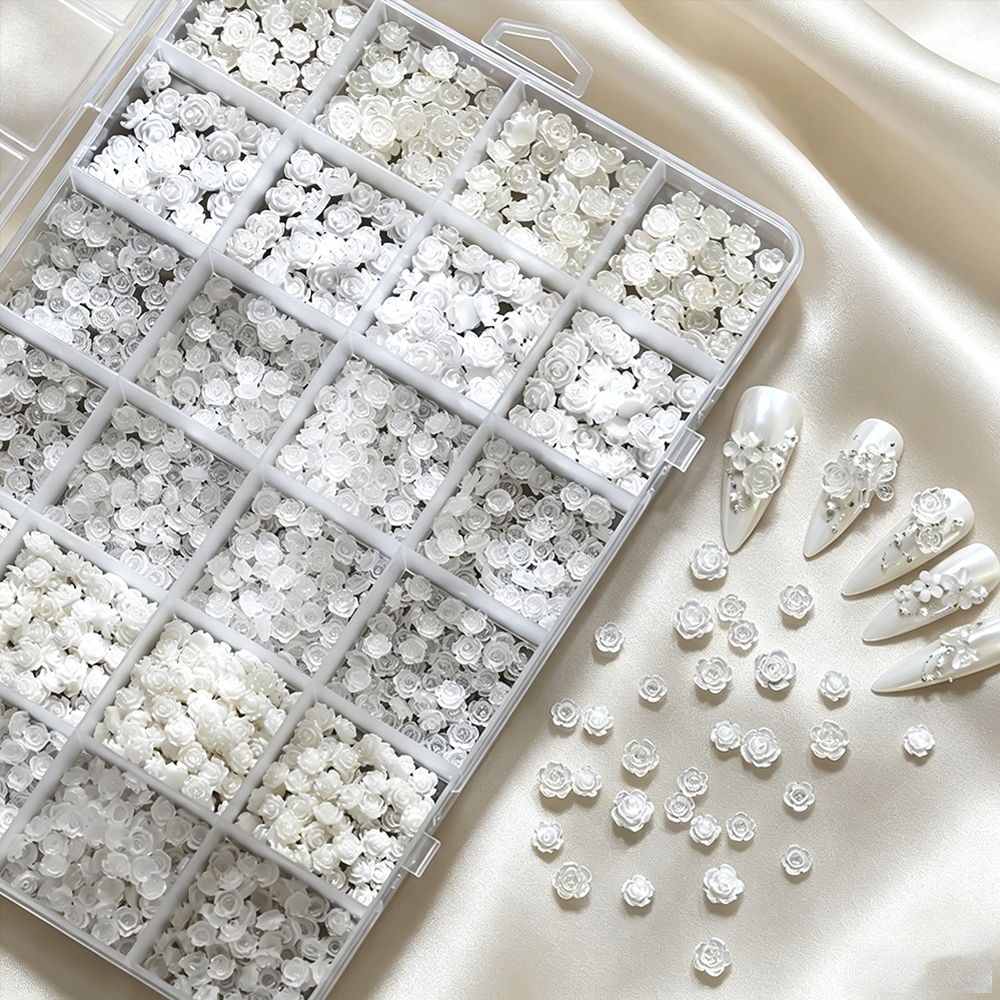 24 Sztuki Ozdób do Paznokci 3D – Resin Art Design For Wedding recenzja i cena