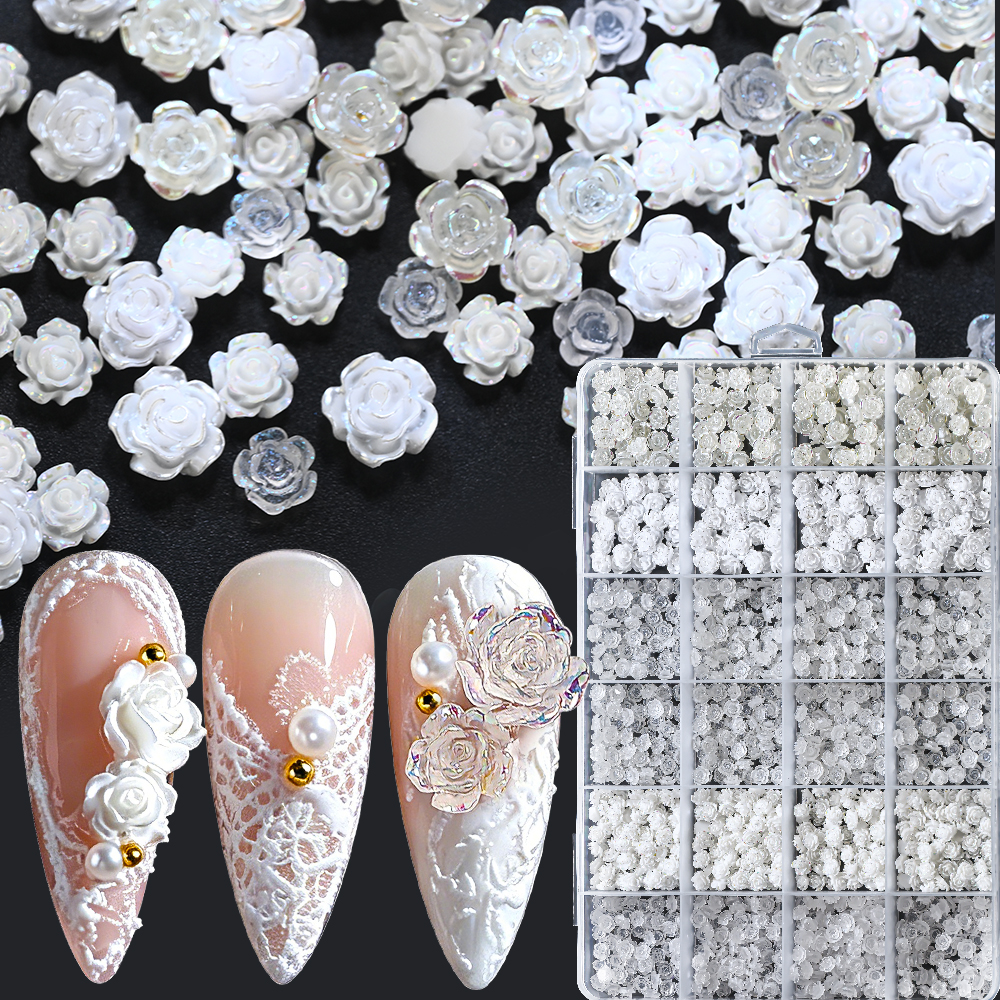24 Sztuki Ozdób do Paznokci 3D – Resin Art Design For Wedding recenzja i cena