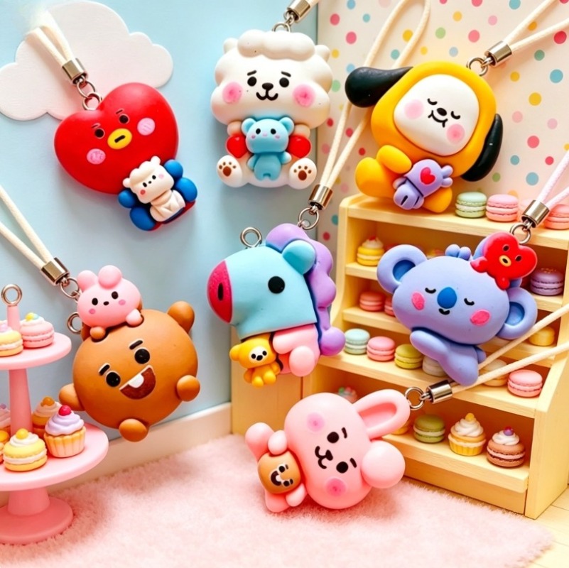 7 szt. BT21 Żywiczne Charmsy z – Resin Art Love recenzja i cena