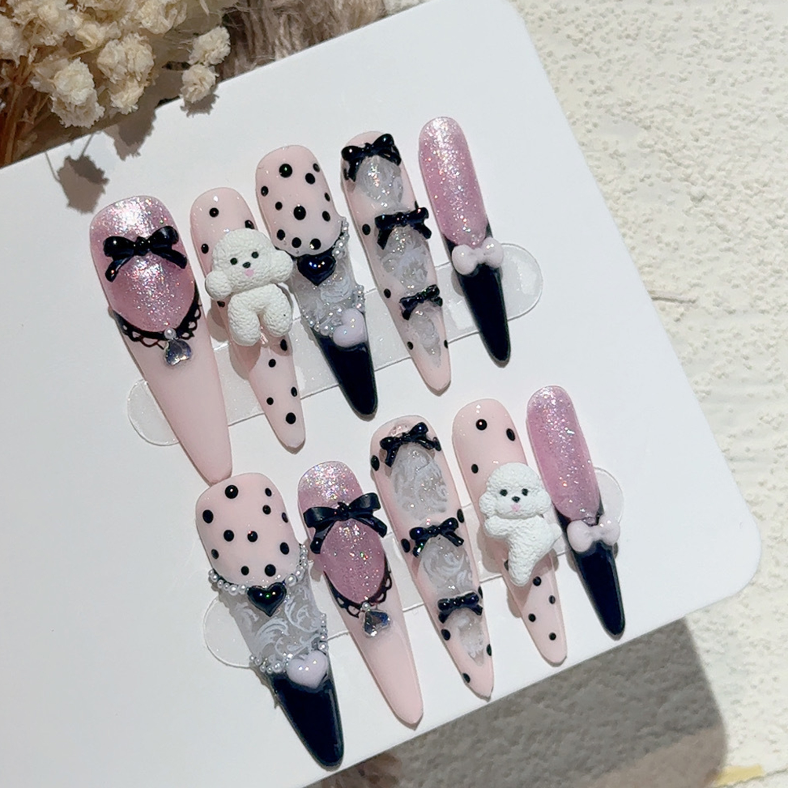 10 SZTUK Czarne Koronkowe Pazn – Resin Art Diy recenzja i cena