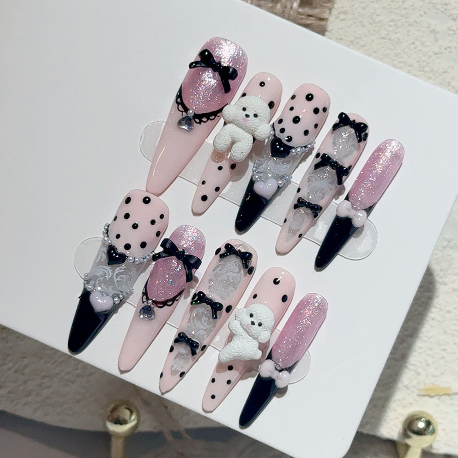 10 SZTUK Czarne Koronkowe Pazn – Resin Art Diy recenzja i cena