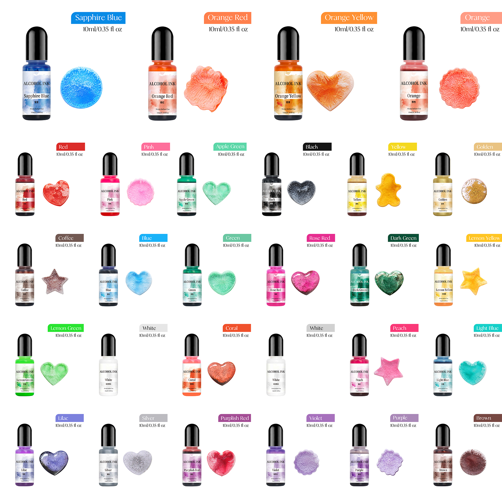 10ml Barwnik do żywicy epoksyd – Resin Pigment Alcohol Ink recenzja i cena