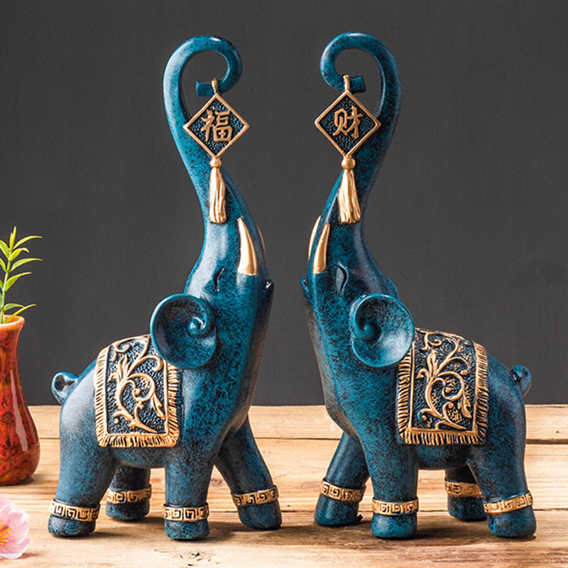 Para chińskich figurek słoni n – Resin Art Gift For Anniversary recenzja i cena